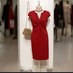 Nice Forever red dress stretchy Cap sleeve size S. Zip back casual or el…